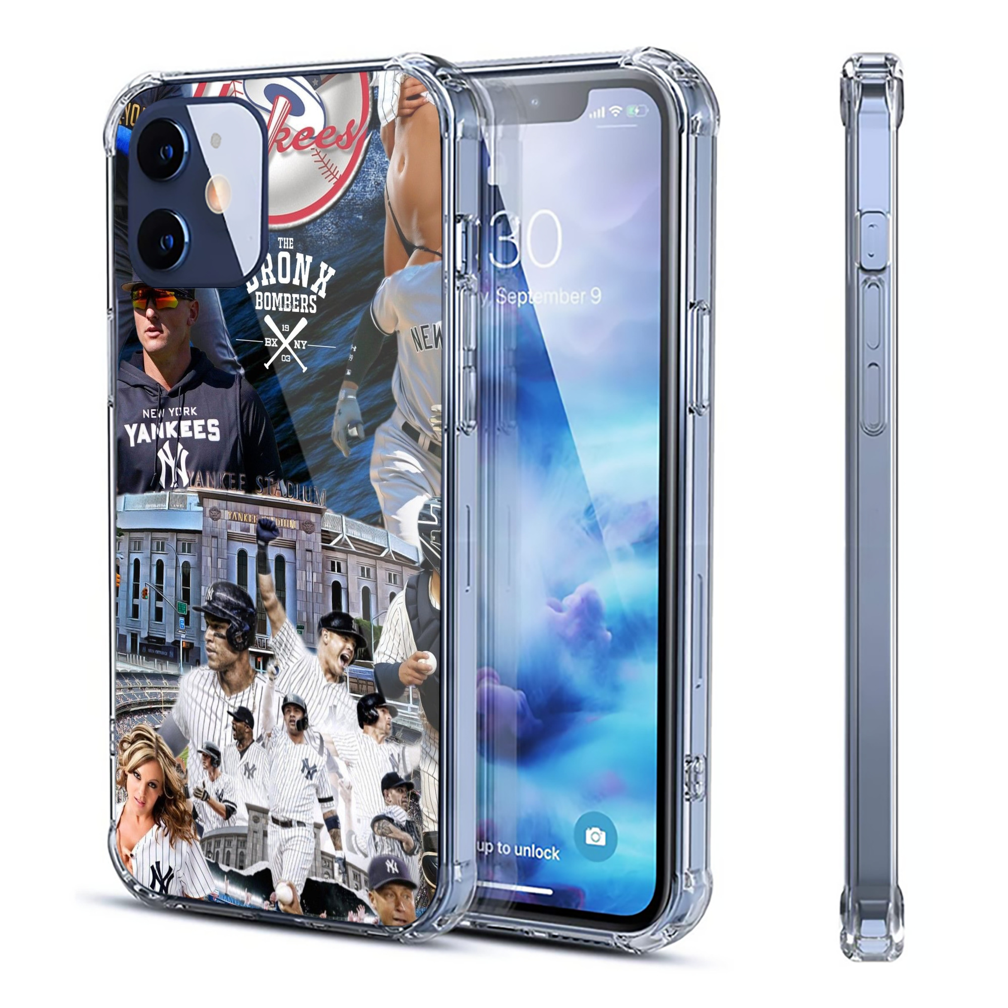 New York Yankees 336 Clear IPhone 12 Case – Soft TPU With UV Print – Enhanced Drop Protection, Precise Fit, Anti-Fingerprint, Customizable Design, Scratch-Resistant, Yellow-Resistant